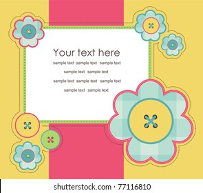 cute frame design. scrapbooking style. vector