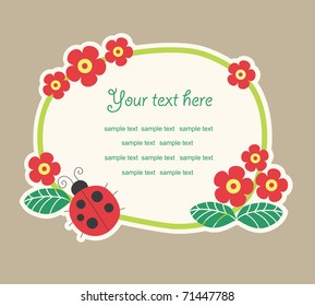 cute frame design. vector illustration