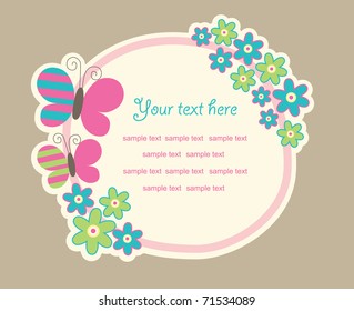 cute frame design. vector illustration