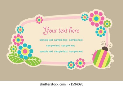 cute frame design. vector illustration