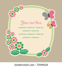 cute frame design. vector illustration