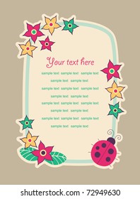 cute frame design. vector illustration