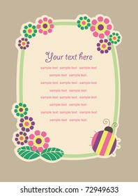 cute frame design. vector illustration