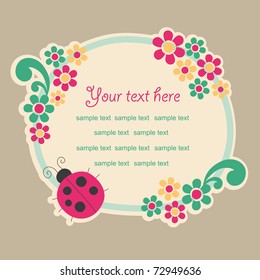 cute frame design. vector illustration