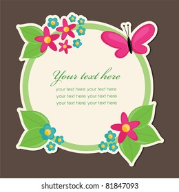 cute frame design. vector illustration