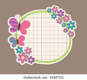 cute frame design. vector illustration