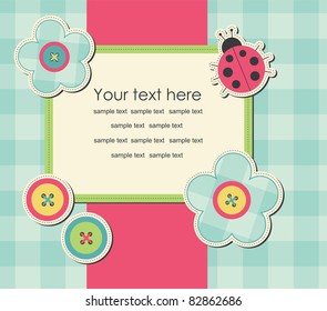 cute frame design. vector illustration