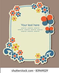 cute frame design. vector illustration
