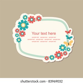 cute frame design. vector illustration