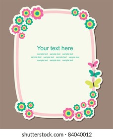 cute frame design. vector illustration