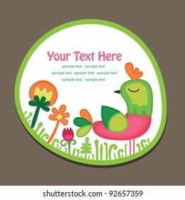 cute frame design. vector illustration