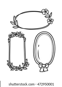 cute frame in doodle style