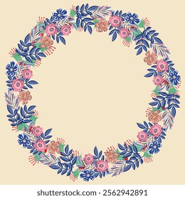 Cute frame floral template design