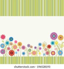 cute frame with flowers