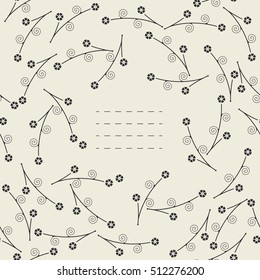 Cute frame with flowers can be used for greeting cards, baby shower, wedding invitations and more creative designs.