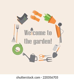 Cute frame for the gardener and the farmer. Postcard to celebrate.