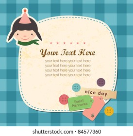 Cute Frame Girl Design.