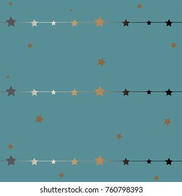 Cute Frame with golen elements in gold on subtle background. Baby Shower Collection. Vector Illustration