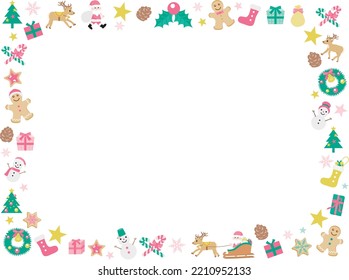 Cute frame illustration of Christmas.