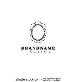 cute frame logo cartoon icon design template black modern isolated vector illustration