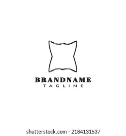 cute frame logo cartoon icon design template black modern isolated vector illustration