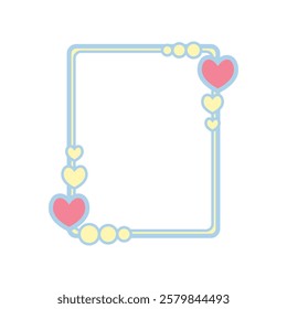 Cute frame in pastel color with decoration