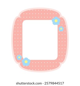 Cute frame in pastel color with decoration