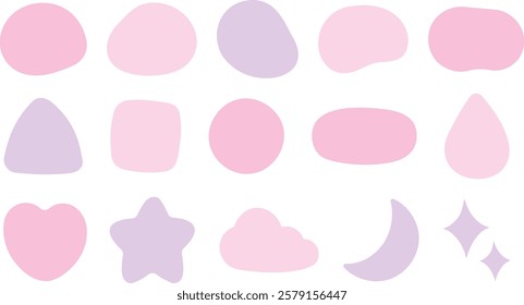 A cute frame set in a loose pink shape