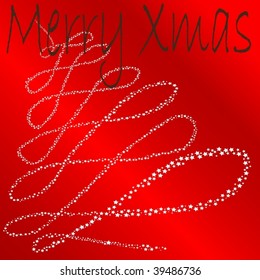 Cute frame with xmas and new year symbols. Cute xmas tree made of stars