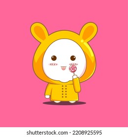 Cute Free Animated Vector, This Is A Vector Illustration With Cute And Adorable Characters