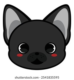 Cute French Bulldog with black fur