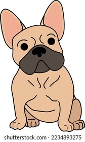 Cute french bulldog cartoon vector file