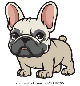 Cute French Bulldog Puppy Illustration