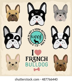 Cute French Bulldog Set 