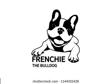 Cute French Bulldog is sitting in front you  Frenchie The Bulldog collection suitable for your creative works  you can make this to your logo  symbol  design element and doggy style lover 