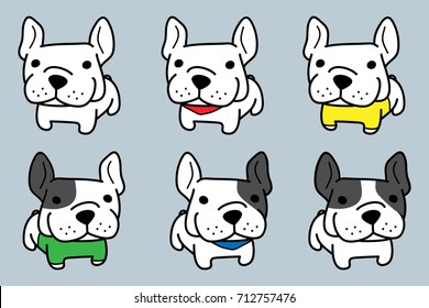 Cute french bulldog vector