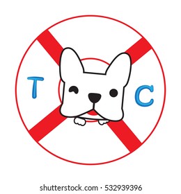 Cute french bulldog vector. Meaning Take care yourself.