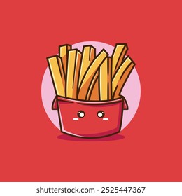 ícone de batatas fritas -ilustração bonito