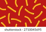 Cute french fries pattern background vector design