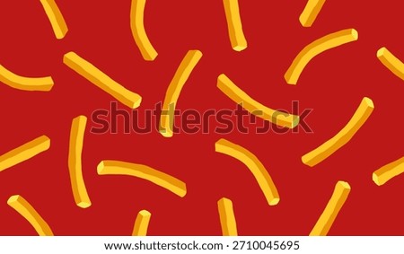 Cute french fries pattern background vector design