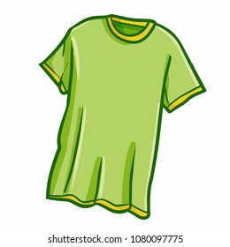 Cute and fresh green shirt for summer - vector.