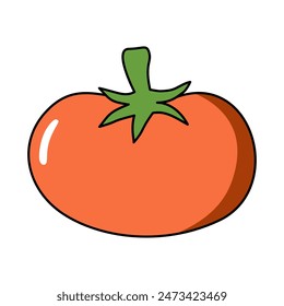 Cute fresh tomato vector illustration.