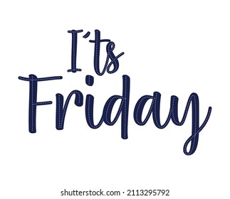 cute friday lettering with dots