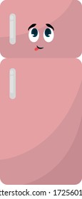 Frigorífico, ilustración, vector sobre fondo blanco