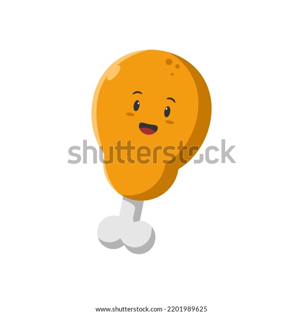 Cute Fried Chicken Character Cartoon Vector Stock Vector Royalty Free