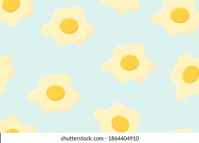 Ein süßes, frittiertes Ei nahtlos ist ein Muster.