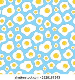 Cute Fried Egg Seamless Pattern