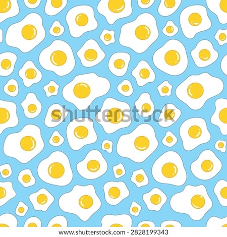 Cute Fried Egg Seamless Pattern
