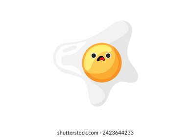 Cute Fried Eggs Funny Sticker Design