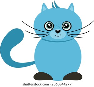 Cute and friendly blue cat